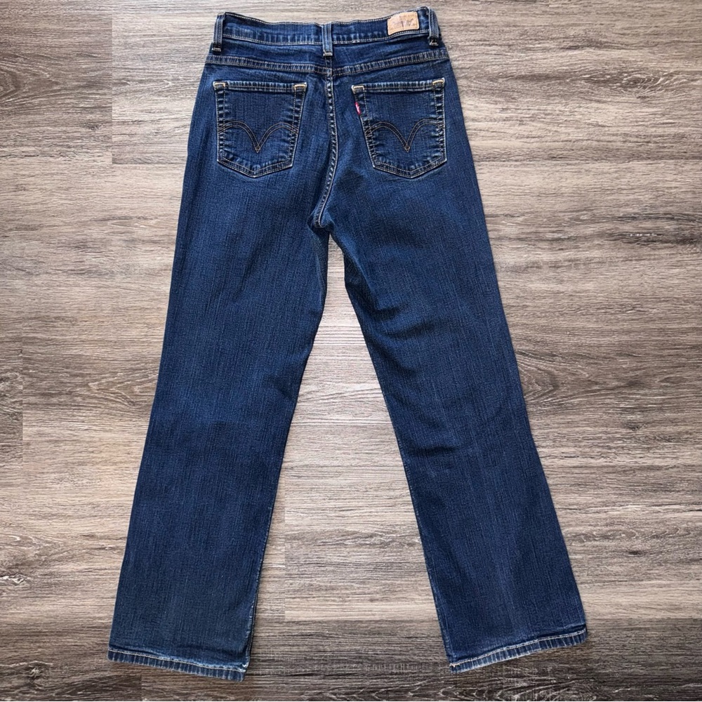 Levi's Women's Perfectly Slimming 512 Bootcut Jeans Dark Wash 27x27 Midrise - Picture 4 of 10